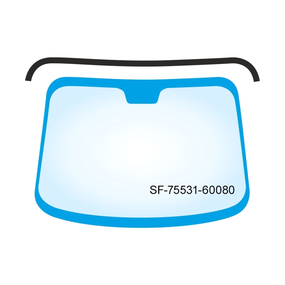 SAT Молдинг лобового стекла (Сверху) Toyota Land Cruiser (J200) 07-21 / Lexus LX 07-23 SF7553160080