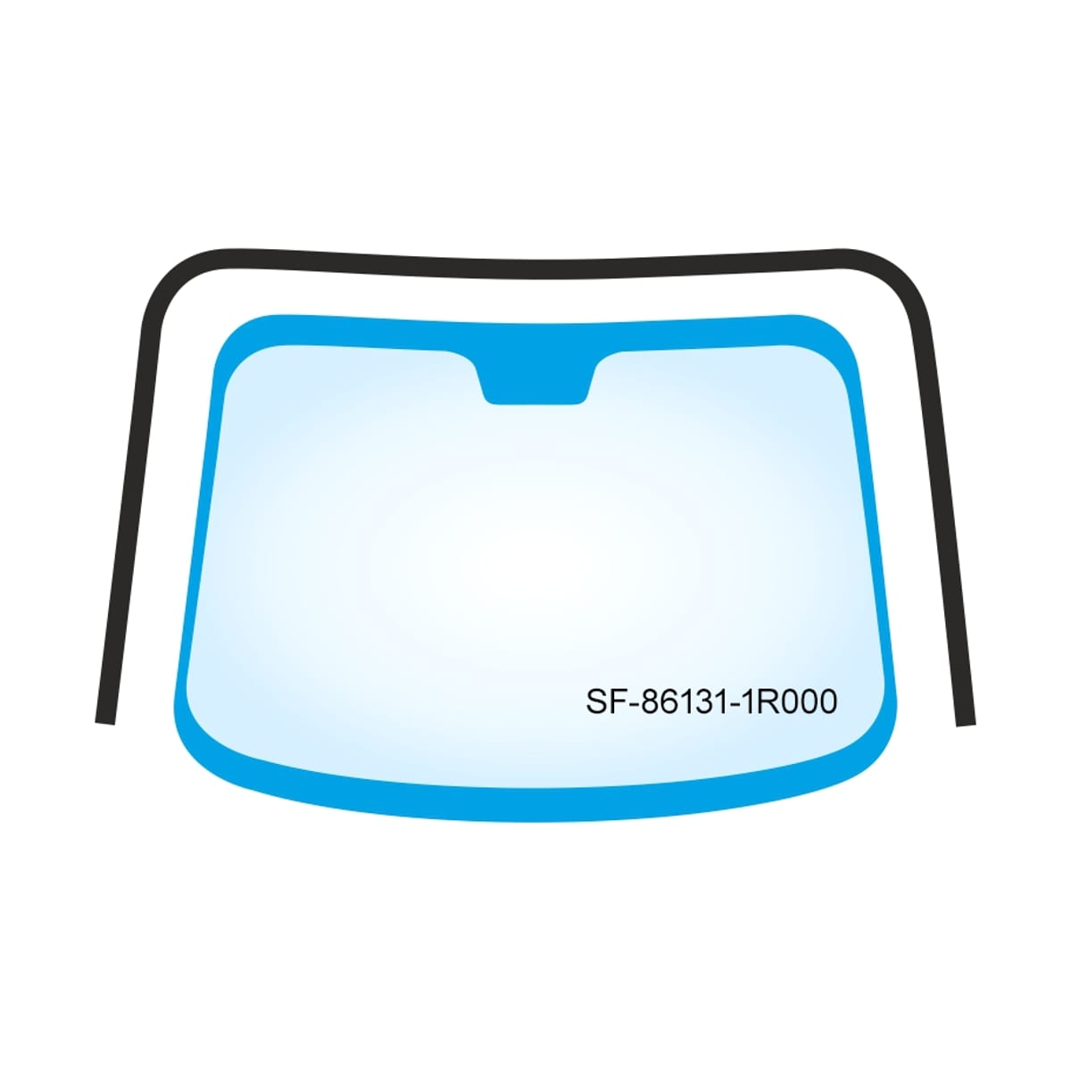 SAT Молдинг лобового стекла (П-образный) Hyundai Solaris 10-17 / Kia Rio 11-17