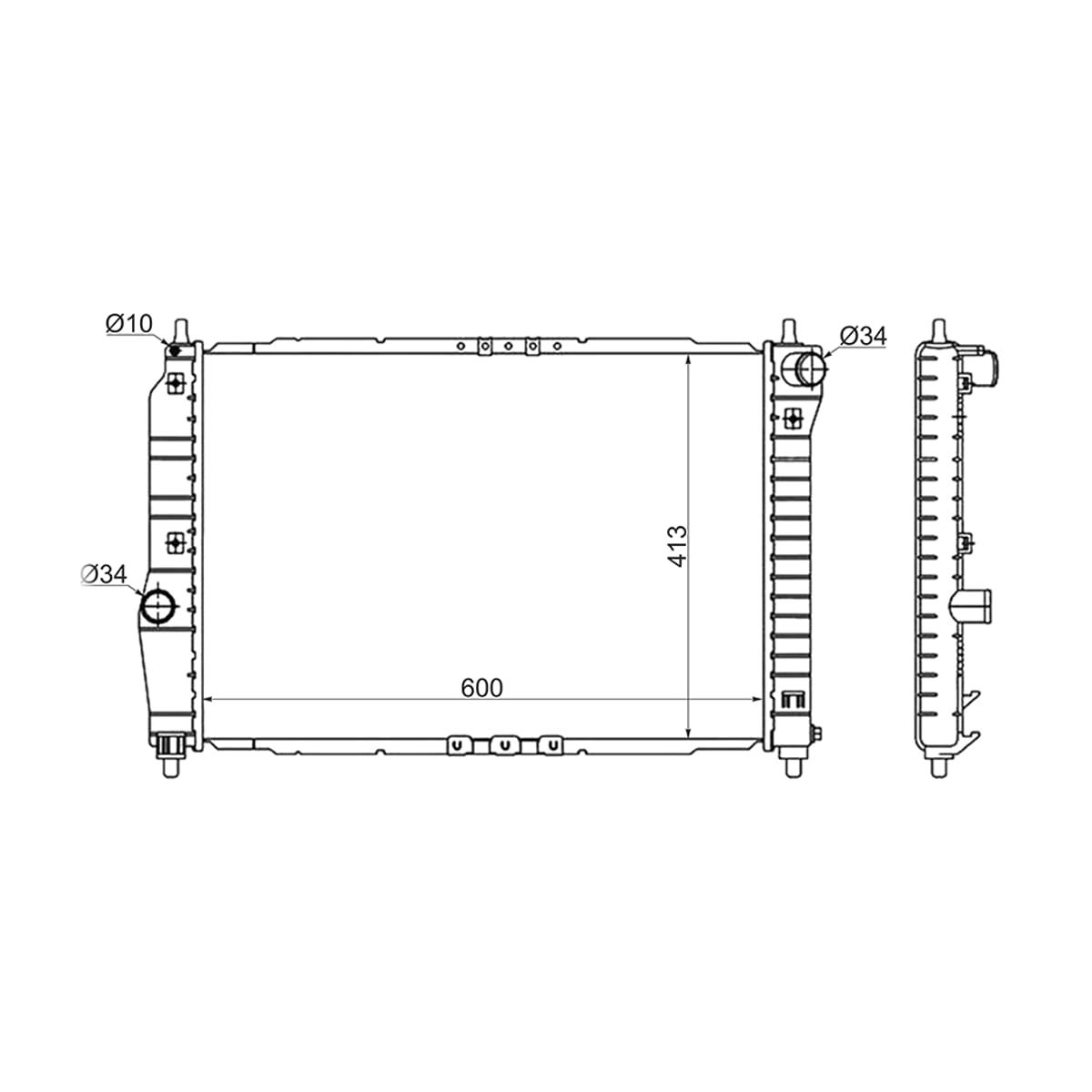 SAT Радиатор Chevrolet Aveo 02-11 / Daewoo Kalos 02-08 SGDW000716MT