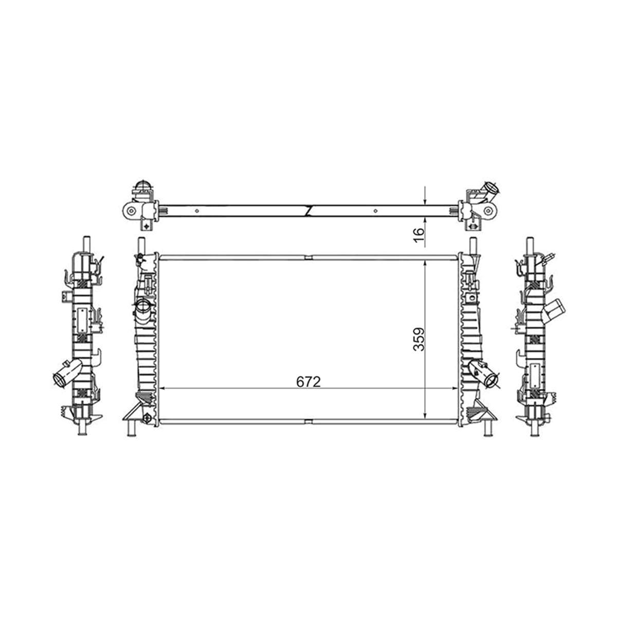 SAT Радиатор Ford Focus 04-11 / Mazda 3 03-09