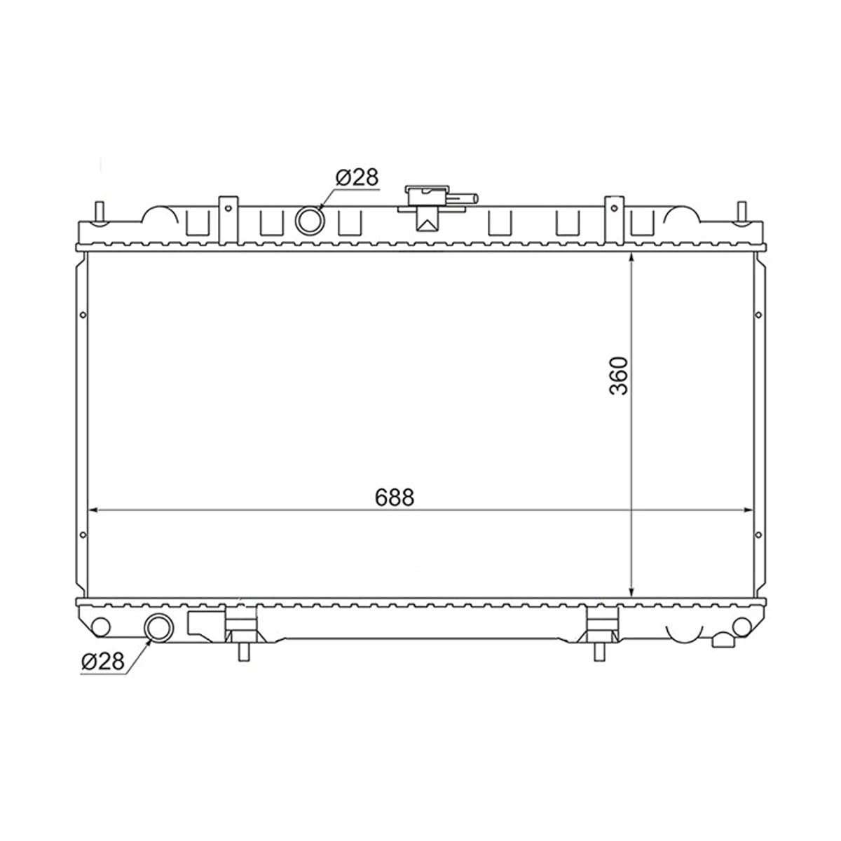 Деталь Радиатор Nissan AD 99-02 / Almera 00-06 SAT