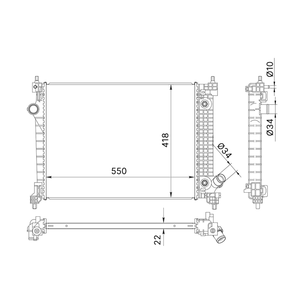 SAT Радиатор Ravon Nexia R3 16-20