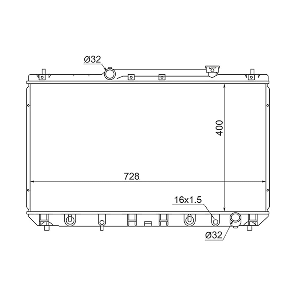 SAT Радиатор Toyota Camry (XV20) 96-02 / Daihatsu Altis 00-01