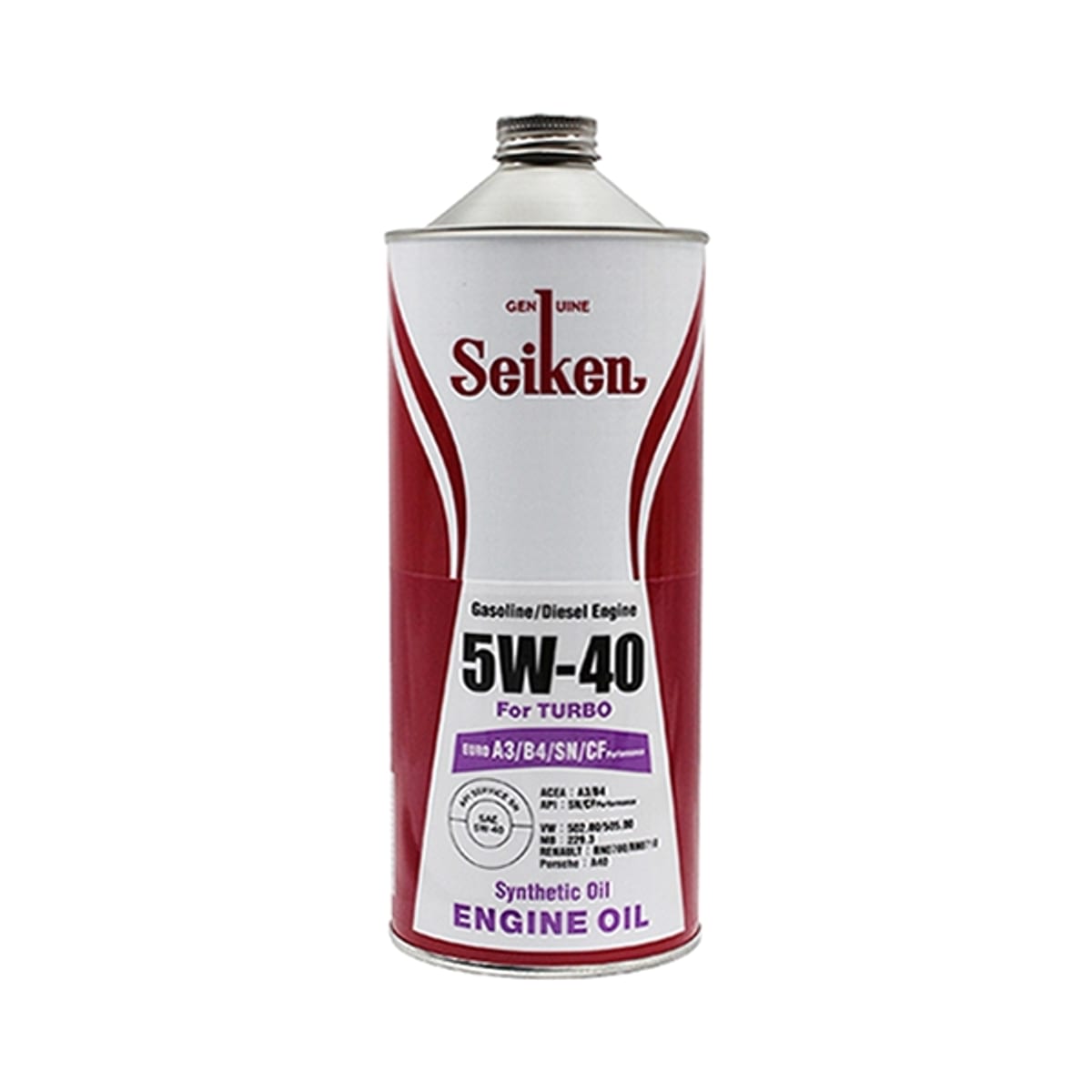 Масло моторное SEIKEN SYNTHETIC A3/B4/SN/CF 5W-40 1л SKA3B4SN5W40C1