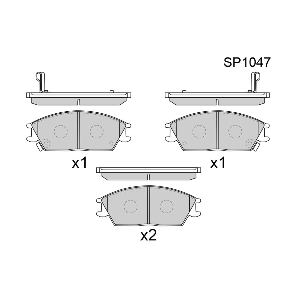 HI-Q/SANGSIN BRAKE Колодки тормозные (Спереди) Hyundai Elantra 90-93 / Accent 94-17