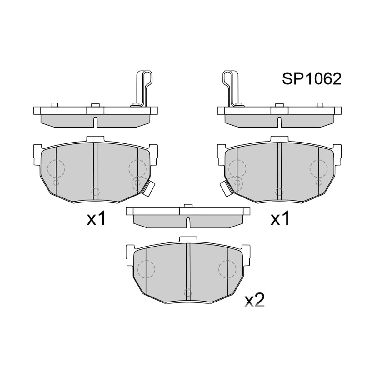 HI-Q/SANGSIN BRAKE Колодки тормозные (Сзади) Hyundai Elantra 00-09 / Kia Cerato 04-10