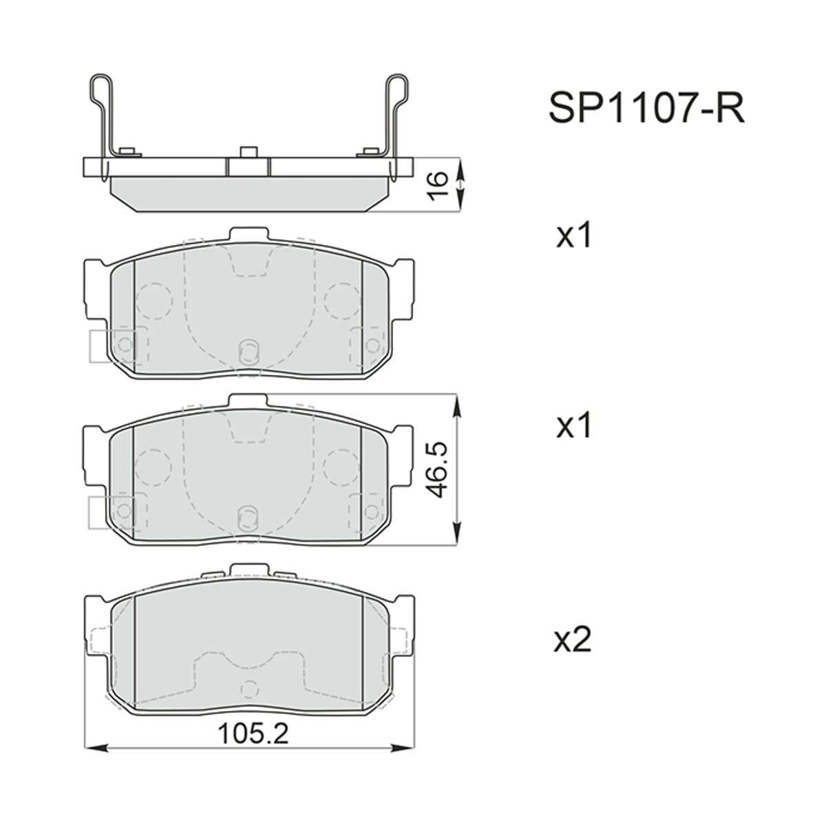 HI-Q/SANGSIN BRAKE Колодки тормозные (Сзади) Nissan Almera 95-06 / Primera 90-02