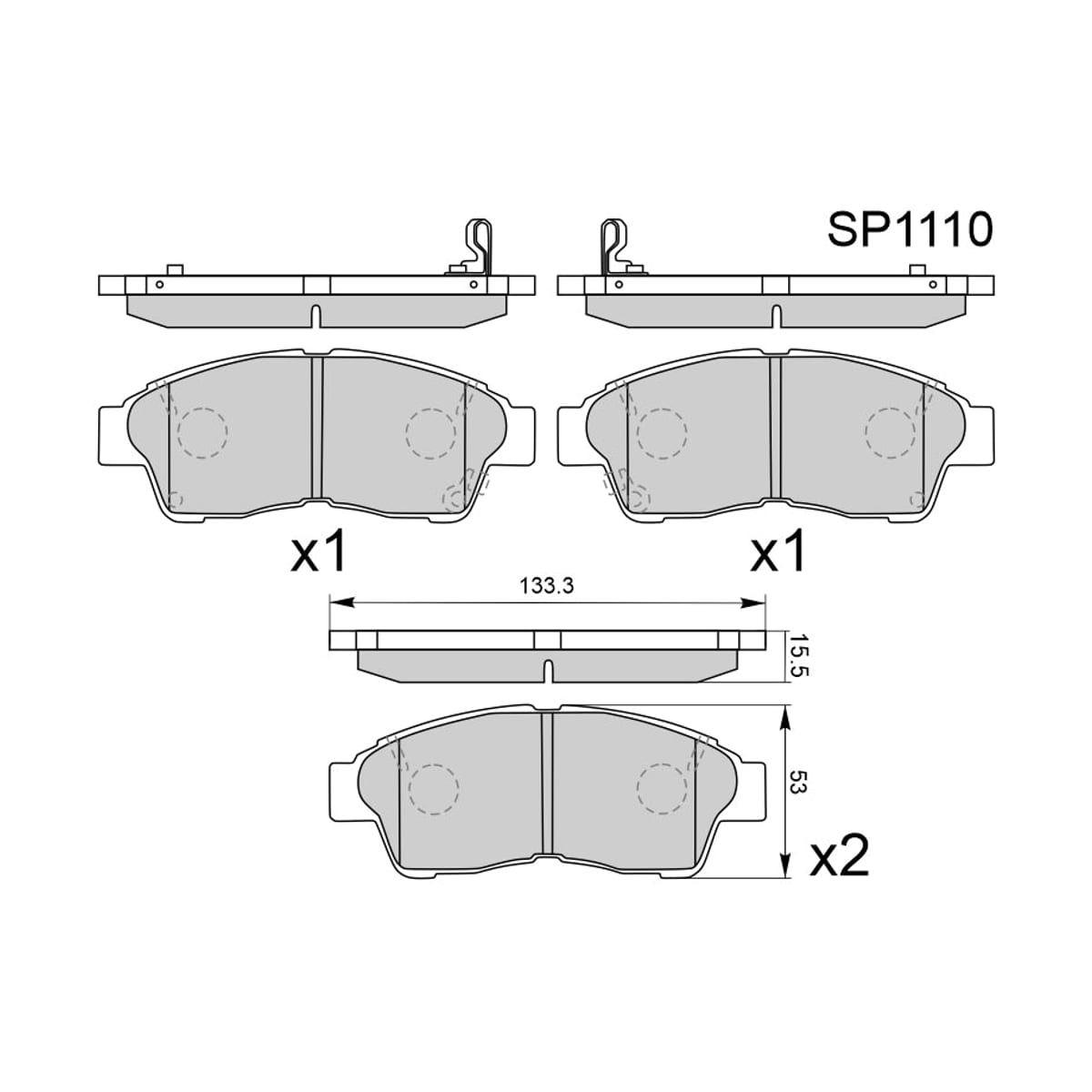 HI-Q/SANGSIN BRAKE Колодки тормозные (Спереди) Toyota Caldina (T190,T210) 92-02 / Camry 91-98