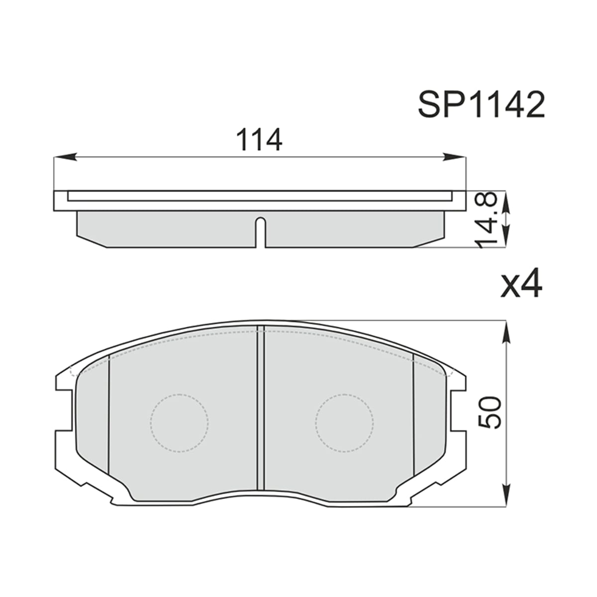 HI-Q/SANGSIN BRAKE Колодки тормозные (Спереди) Mitsubishi Colt 95-03 / Lancer 83-08