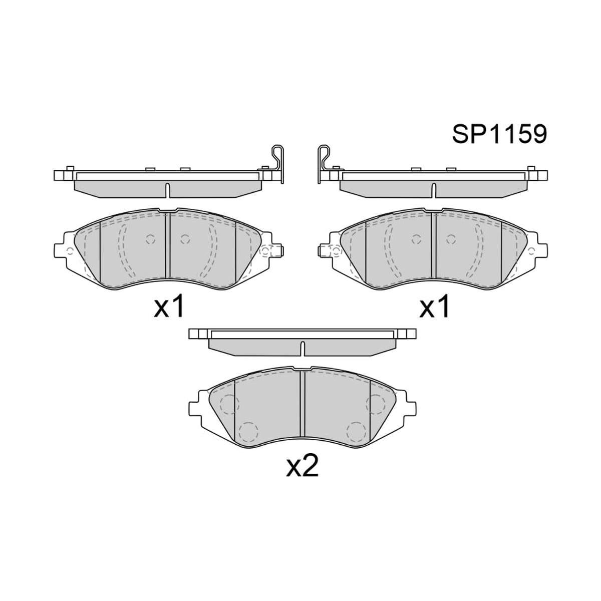 HI-Q/SANGSIN BRAKE Колодки тормозные (Спереди) Chevrolet Aveo 02- / Lacetti 04-13