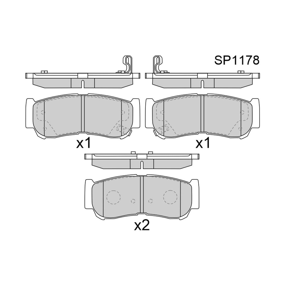 HI-Q/SANGSIN BRAKE Колодки тормозные (Сзади) Hyundai Santa Fe 05-12 / H1 97-07