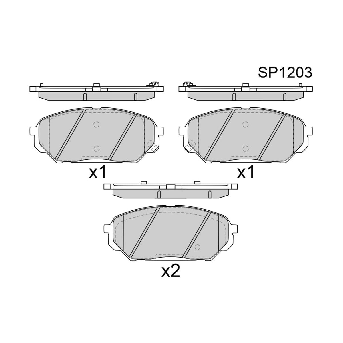 HI-Q/SANGSIN BRAKE Колодки тормозные (Спереди) Hyundai ix55 06-13 / Veracruz 06-15