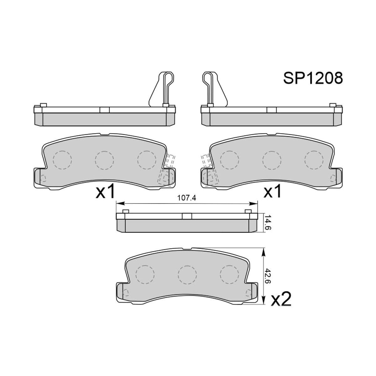 HI-Q/SANGSIN BRAKE Колодки тормозные (Сзади) Lexus RX 97-03 / Toyota Avensis 97-03