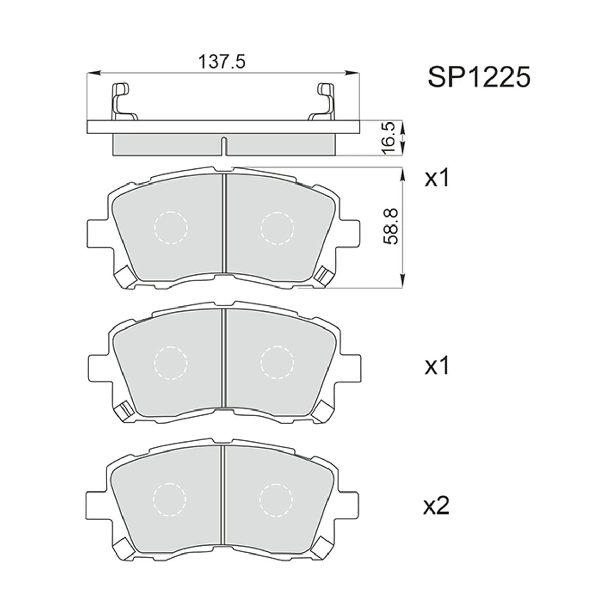 HI-Q/SANGSIN BRAKE Колодки тормозные (Спереди) Nissan Terrano 14-22 / Subaru Forester 97-02