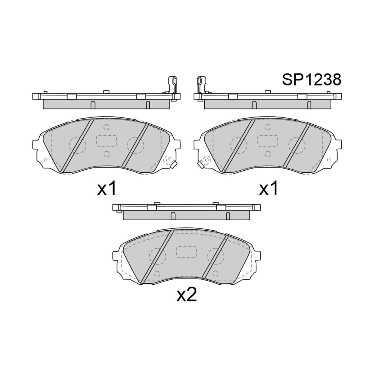 HI-Q/SANGSIN BRAKE Колодки тормозные (Спереди) Haval H9 15-24 / Kia Carnival 06-14