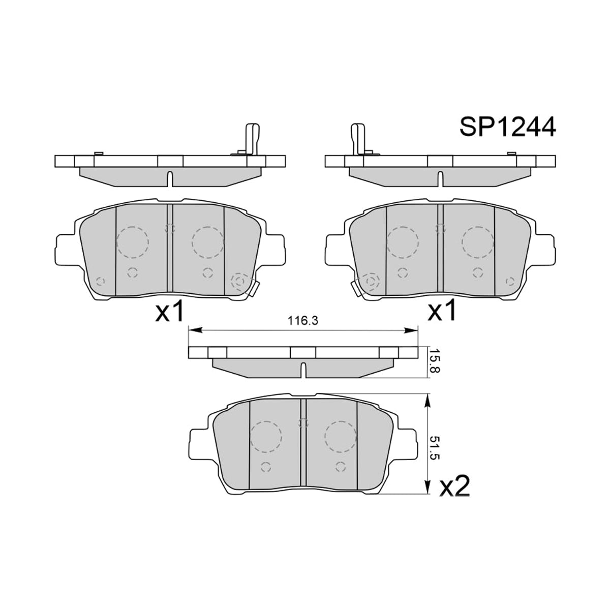 HI-Q/SANGSIN BRAKE Колодки тормозные (Спереди) Toyota Allion (T240) 01-07 / Corolla 00-07