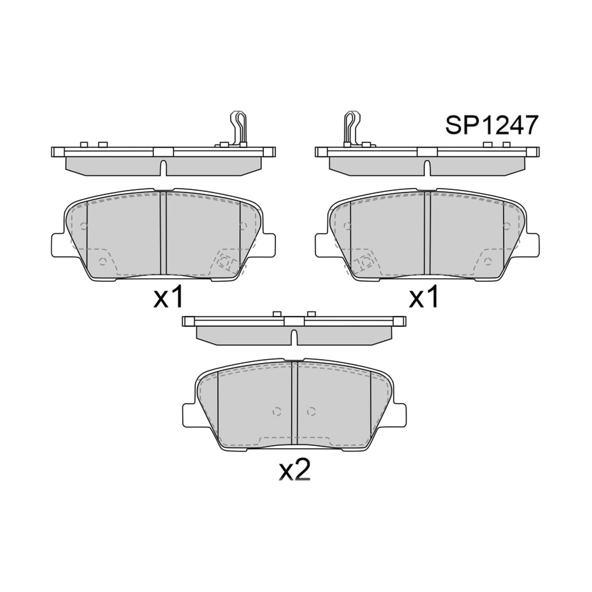 HI-Q/SANGSIN BRAKE Колодки тормозные (Сзади) Hyundai Elantra 10-16 / Santa Fe 05-21