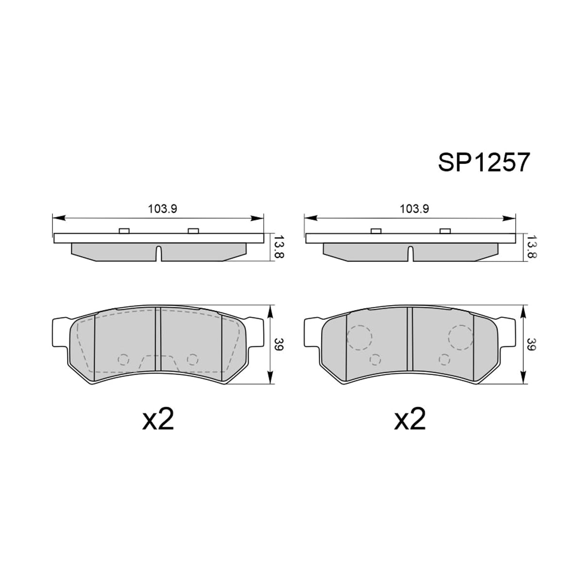 HI-Q/SANGSIN BRAKE Колодки тормозные (Сзади) Chevrolet Lacetti 04-13 / Daewoo Nubira 02-05