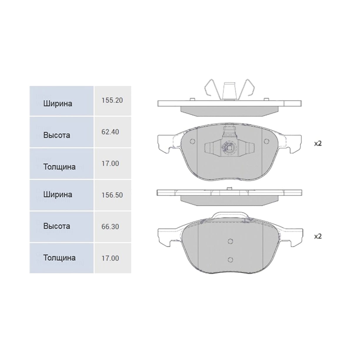 HI-Q/SANGSIN BRAKE Колодки тормозные (Спереди) Ford Focus 04- / Kuga 08-19