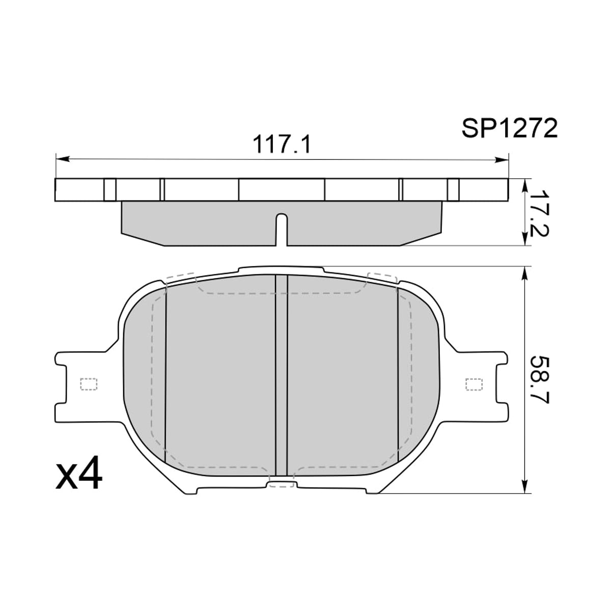 HI-Q/SANGSIN BRAKE Колодки тормозные (Спереди) Toyota Allion (T260) 07-16 / Caldina 02-07