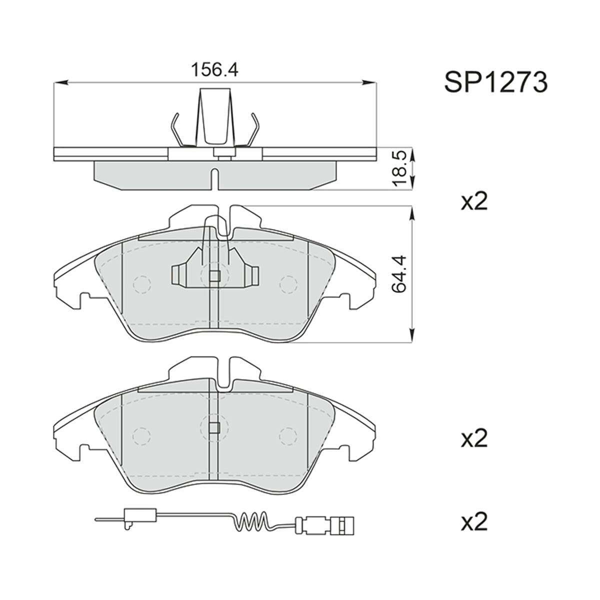 HI-Q/SANGSIN BRAKE Колодки тормозные (Спереди) Mercedes-Benz Sprinter 95-06 / Sprinter classic RUS 13-18