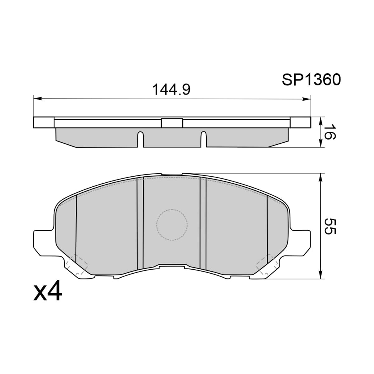 HI-Q/SANGSIN BRAKE Колодки тормозные (Спереди) Mitsubishi ASX 10- / Delica 94-07