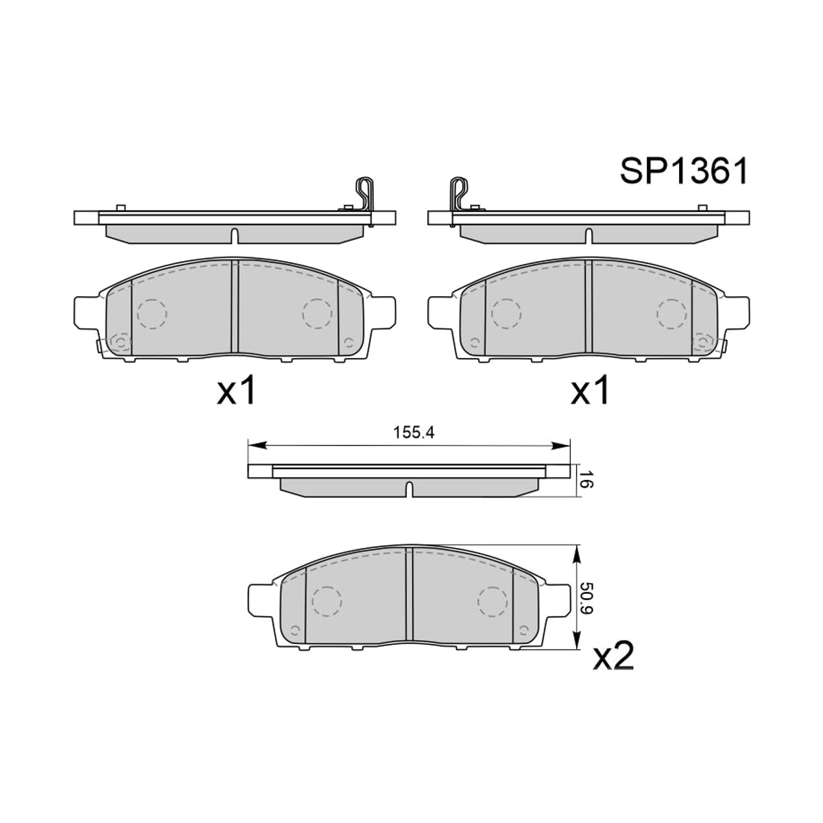 HI-Q/SANGSIN BRAKE Колодки тормозные (Спереди) Mitsubishi L200 07- / Pajero Sport 08-17