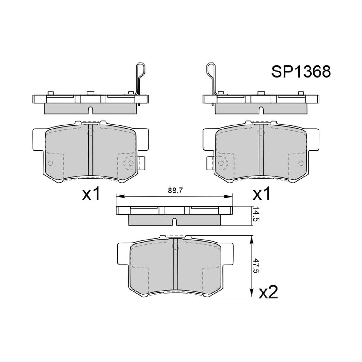 HI-Q/SANGSIN BRAKE Колодки тормозные (Сзади) Honda Accord 91-16 / Civic 95-12