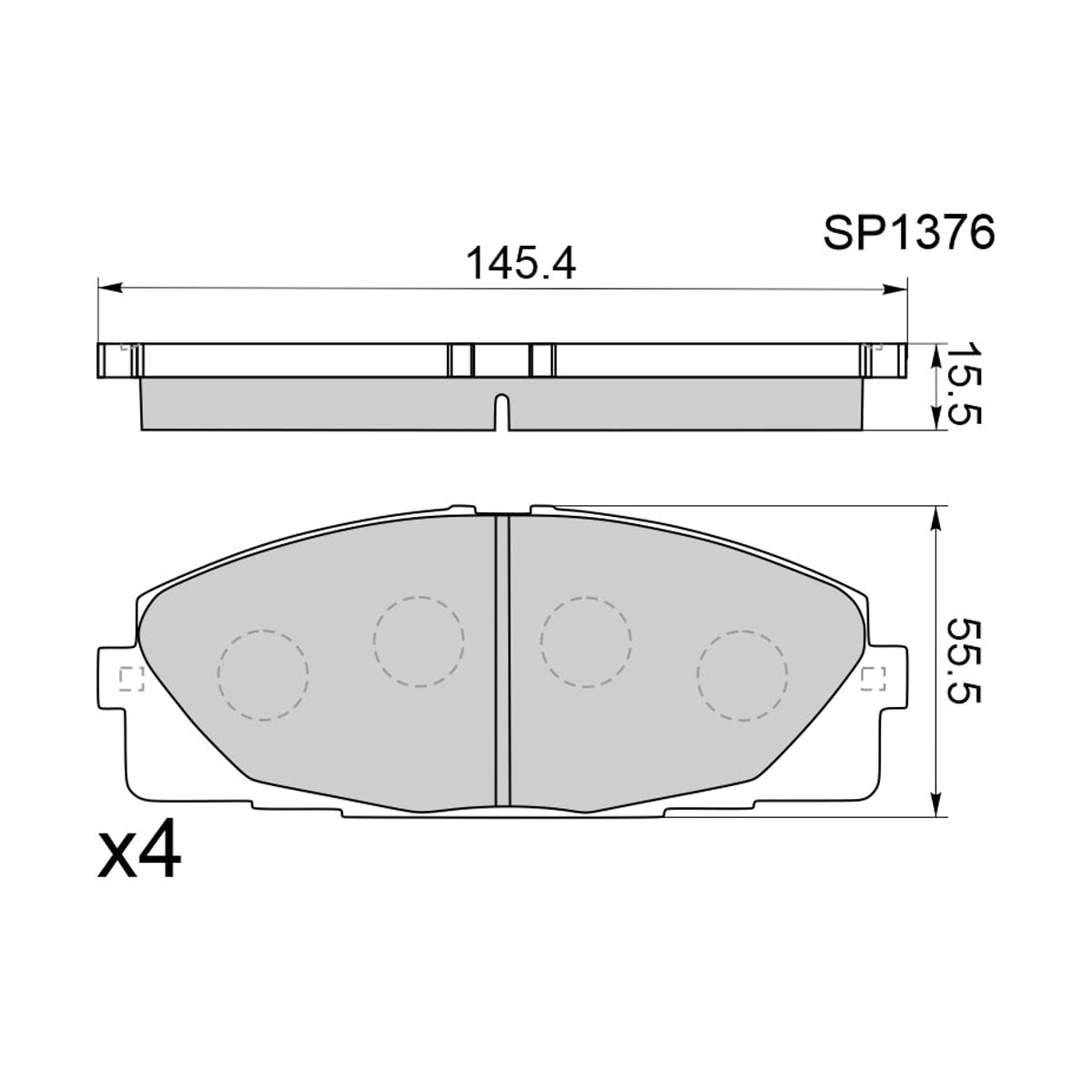 HI-Q/SANGSIN BRAKE Колодки тормозные (Спереди) Toyota Hiace 82-20 / Grand Hiace 99-02