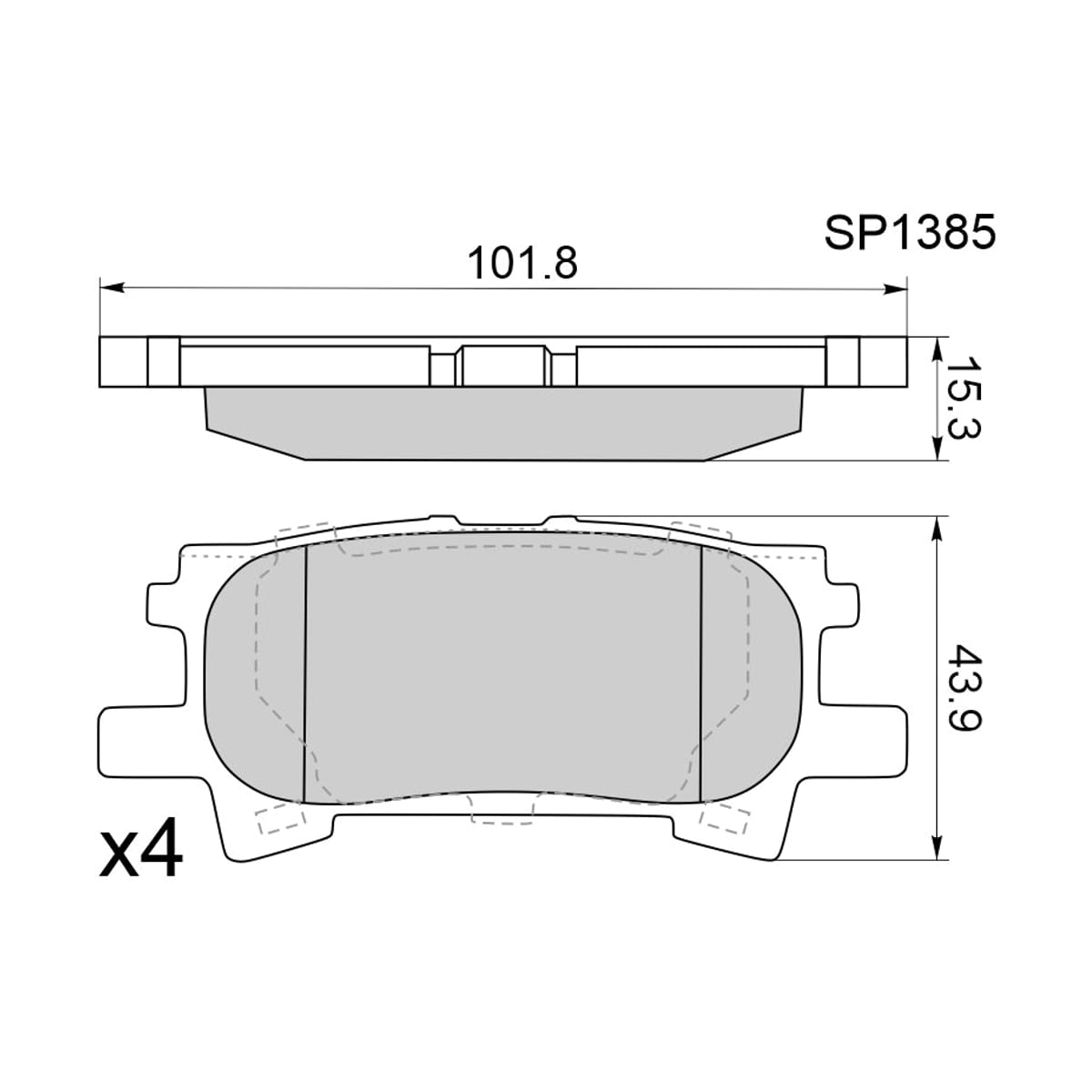 HI-Q/SANGSIN BRAKE Колодки тормозные (Сзади) Lexus RX 03-09 / Toyota Harrier 03-13