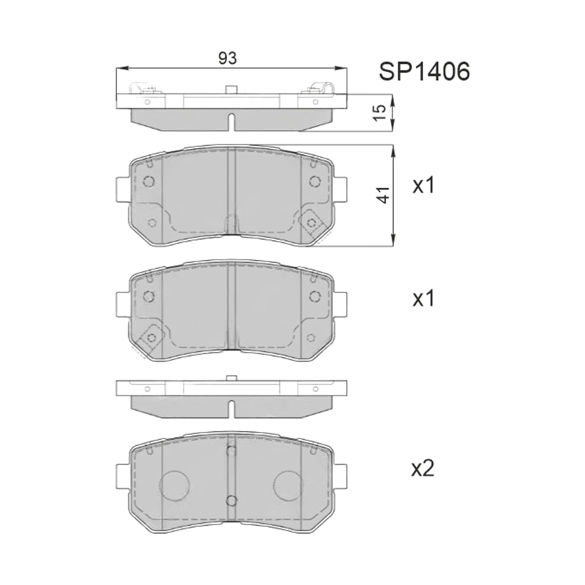 HI-Q/SANGSIN BRAKE Колодки тормозные (Сзади) Hyundai Creta 15-20 / ix35 09-15