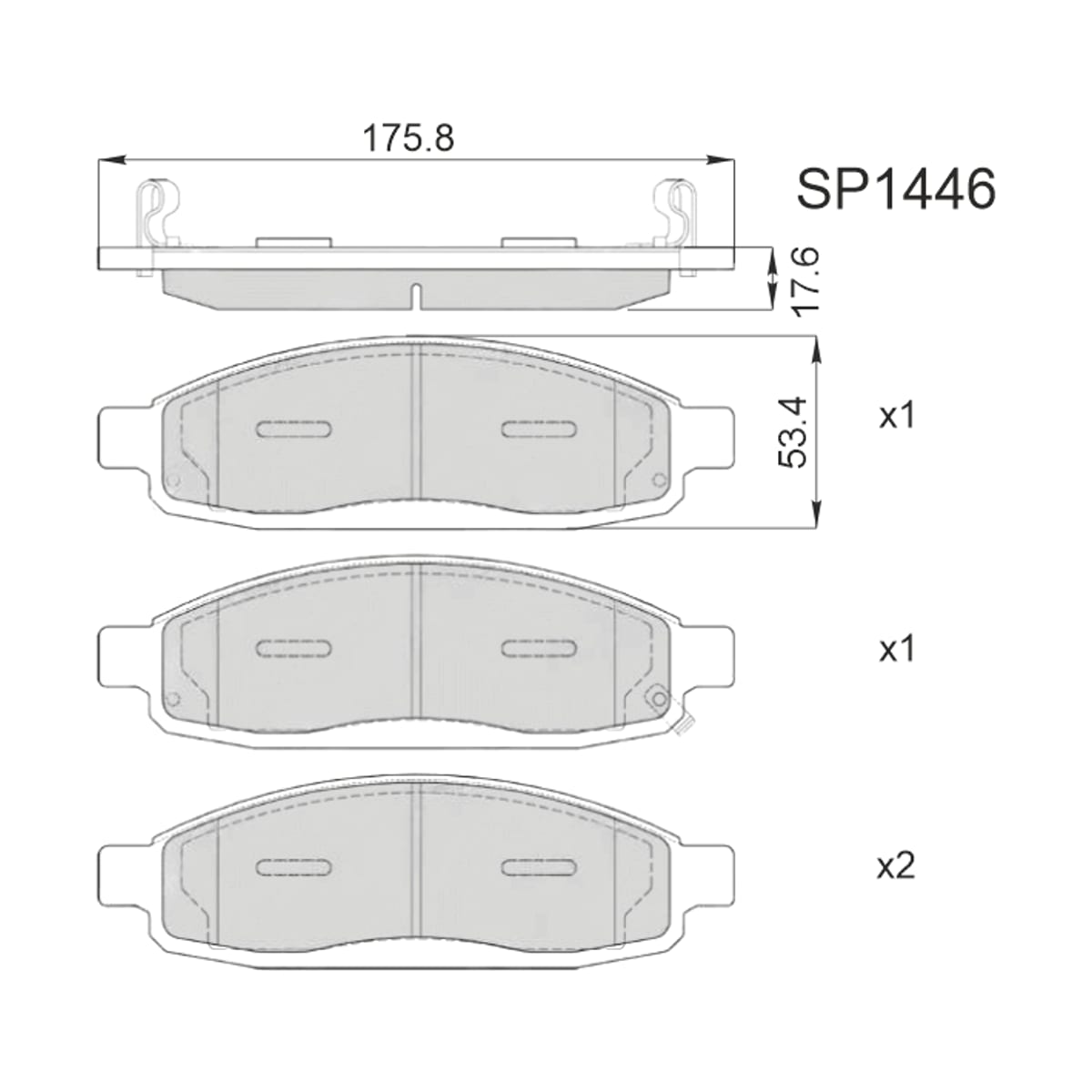HI-Q/SANGSIN BRAKE Колодки тормозные (Спереди) Infiniti QX56 04-13 / Nissan Armada 03-16