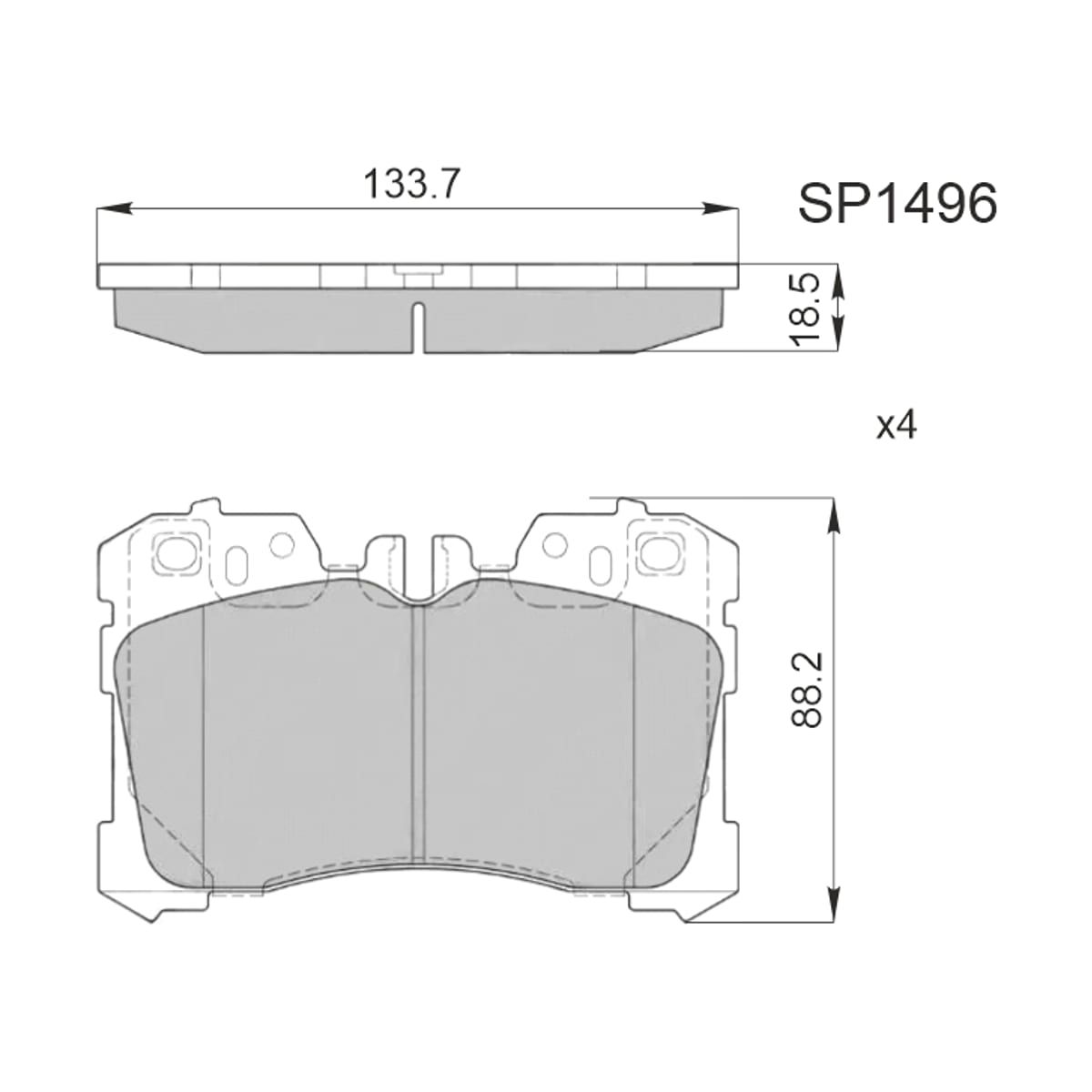 HI-Q/SANGSIN BRAKE Колодки тормозные (Спереди) Lexus LS 06-17
