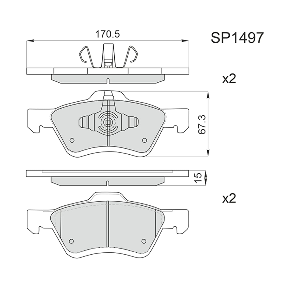 HI-Q/SANGSIN BRAKE Колодки тормозные (Спереди) Ford Escape 00-12 / Maverick 00-07