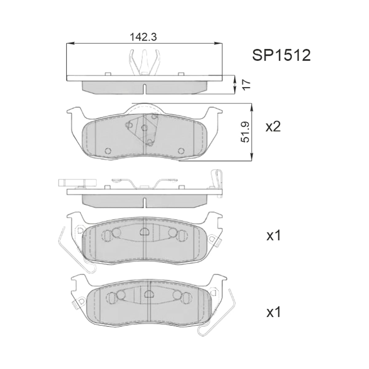HI-Q/SANGSIN BRAKE Колодки тормозные (Сзади) Infiniti QX56 04-13 / Nissan Armada 03-16