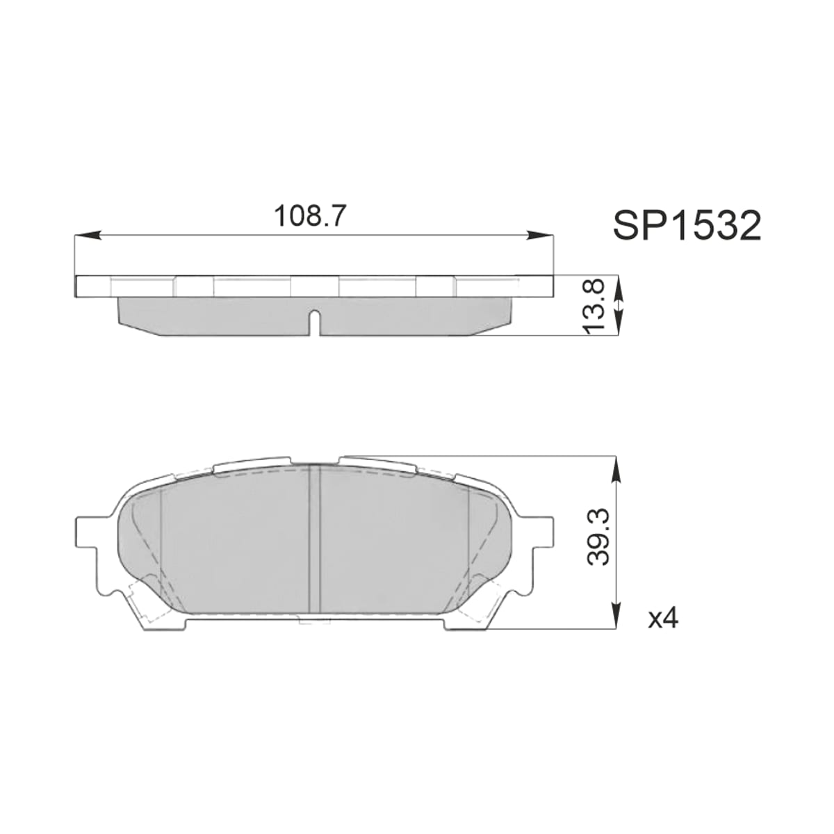 HI-Q/SANGSIN BRAKE Колодки тормозные (Сзади) Subaru Forester 02-08 / Impreza 00-07