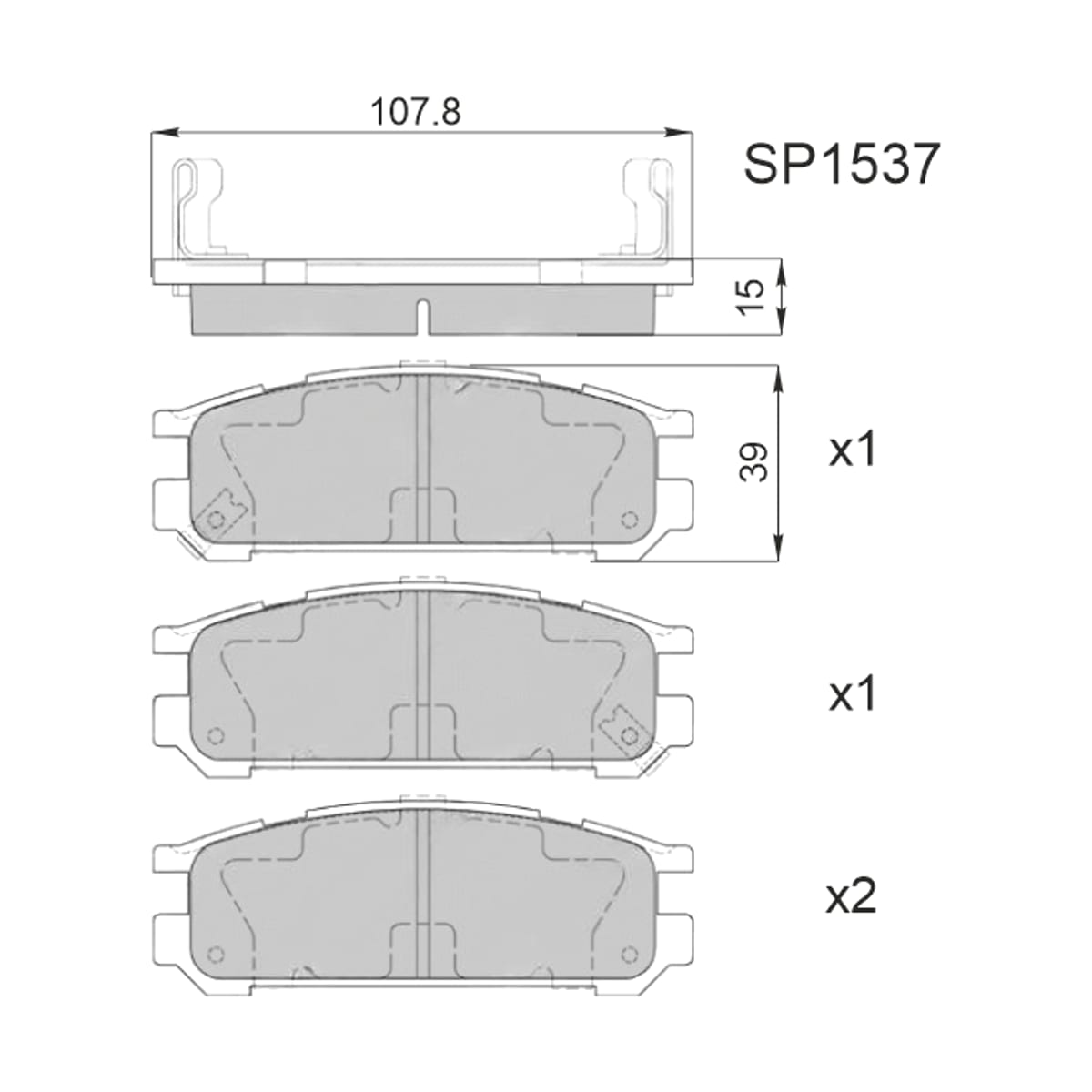 HI-Q/SANGSIN BRAKE Колодки тормозные (Сзади) Subaru Impreza 92-00 / Legacy 89-03