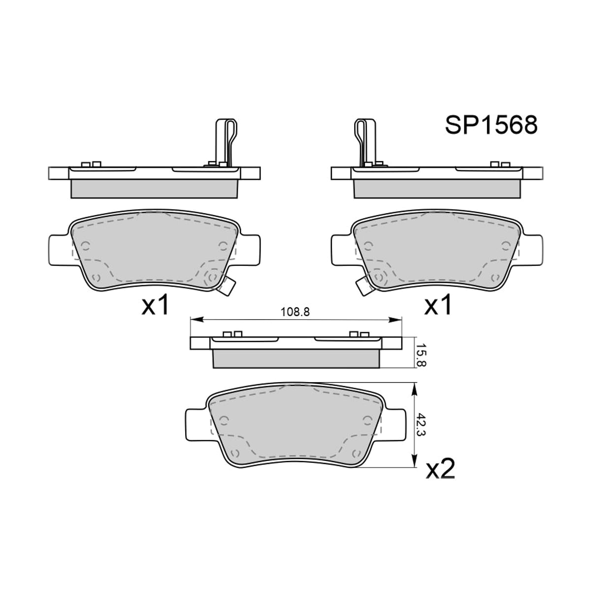 HI-Q/SANGSIN BRAKE Колодки тормозные (Сзади) Honda CR-V 06-20
