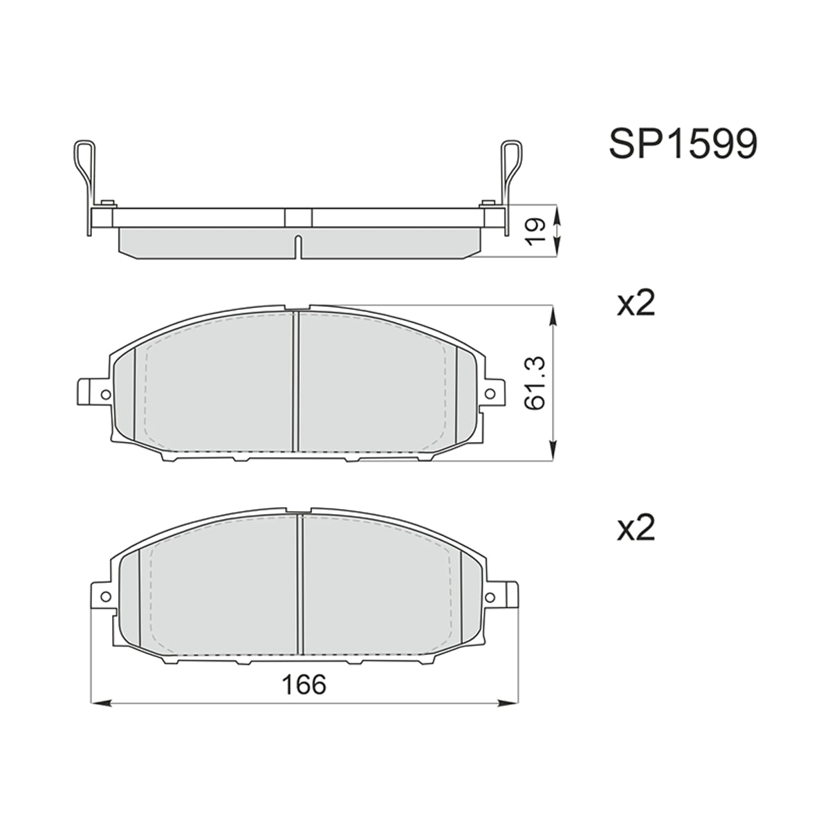 HI-Q/SANGSIN BRAKE Колодки тормозные (Спереди) Nissan Patrol 97-10 / Safari 97-07