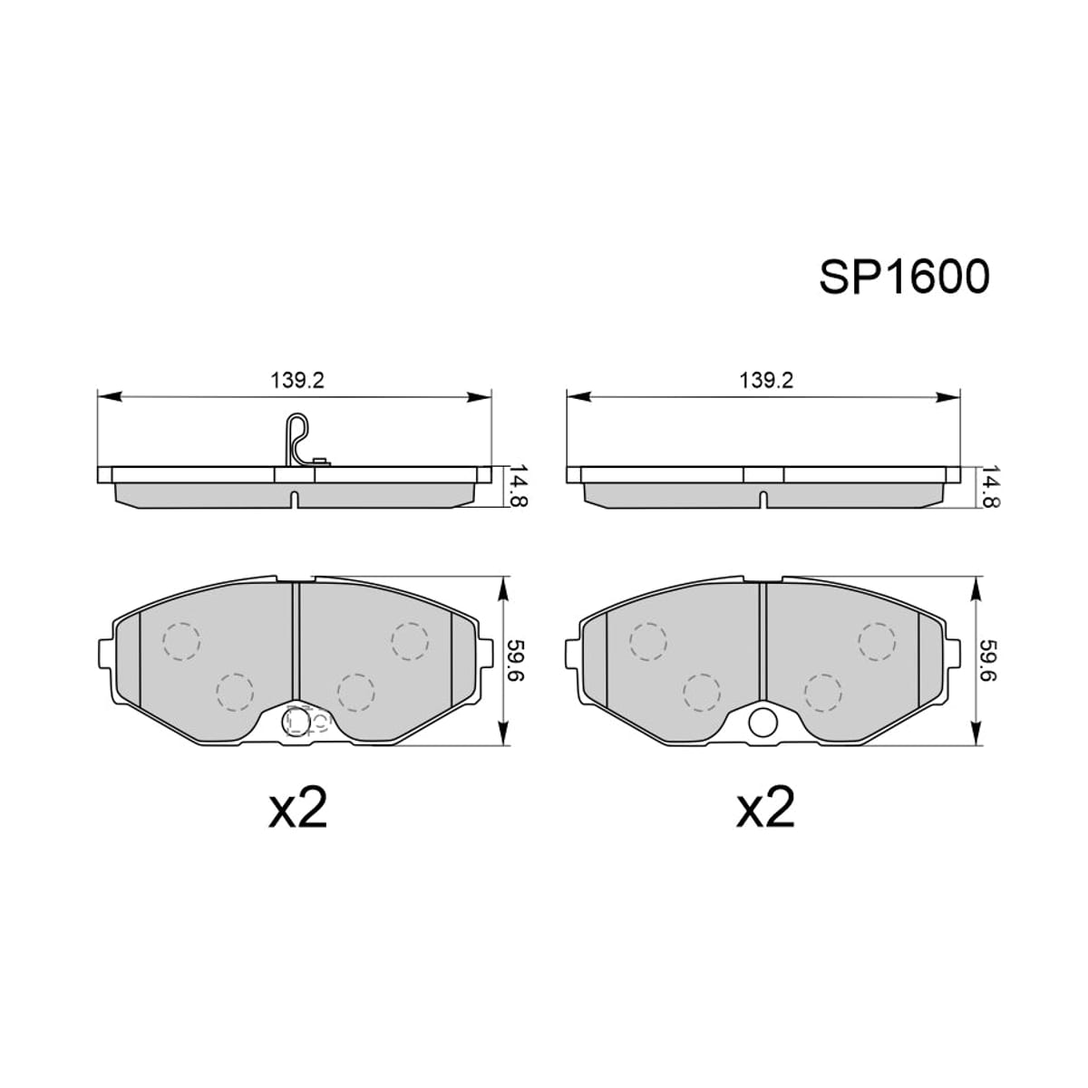 HI-Q/SANGSIN BRAKE Колодки тормозные (Спереди) Nissan Avenir 98-05 / Cedric 91-95