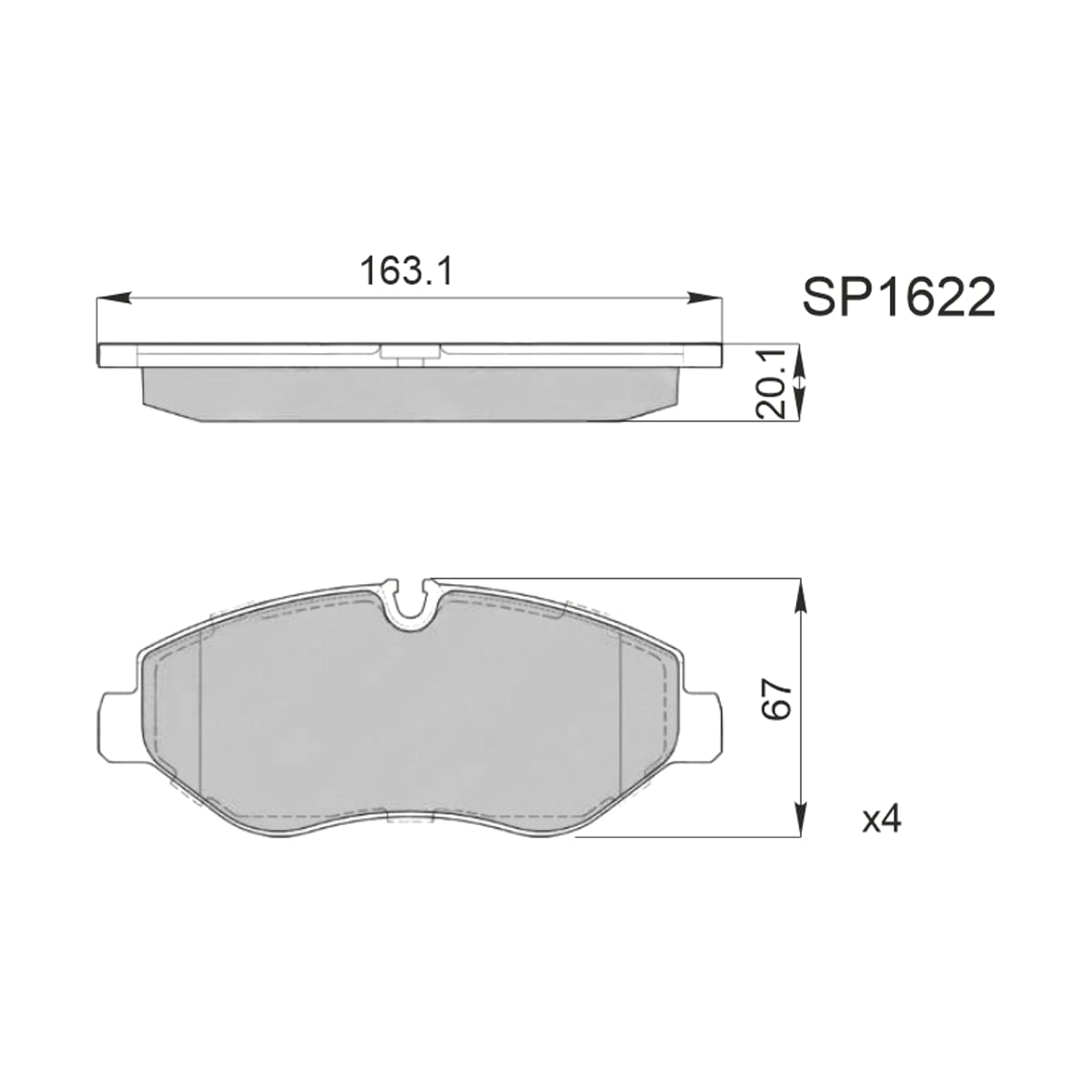 HI-Q/SANGSIN BRAKE Колодки тормозные (Спереди) Mercedes-Benz Sprinter 06-18 / V-Class 14-20