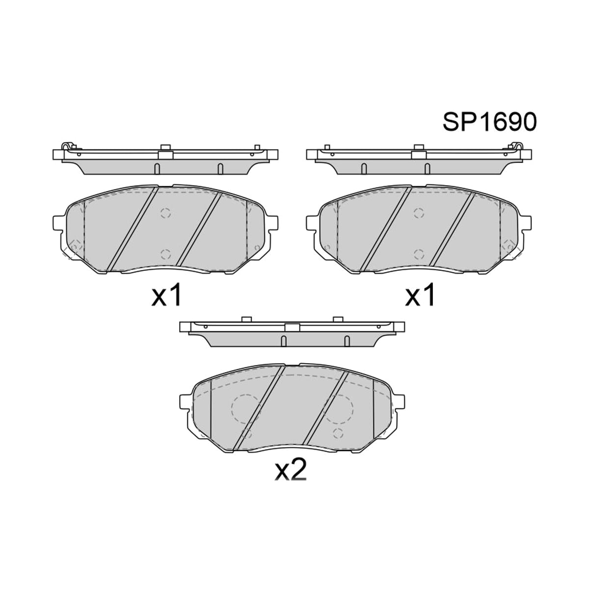 HI-Q/SANGSIN BRAKE Колодки тормозные (Спереди) Hyundai Santa Fe 18-21 / Kia Sorento 14-20