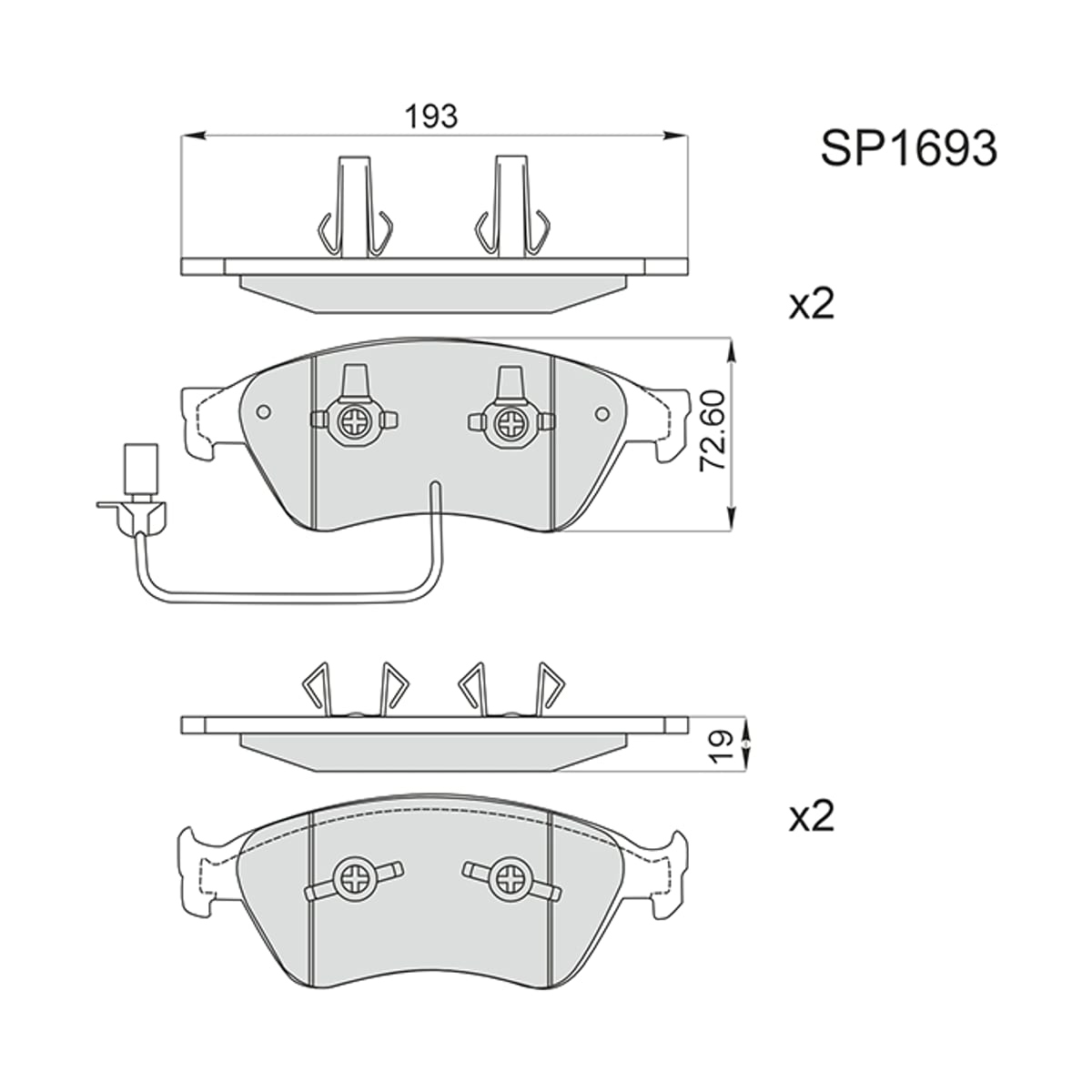 HI-Q/SANGSIN BRAKE Колодки тормозные (Спереди) Audi A6 04-10 / A8 02-10