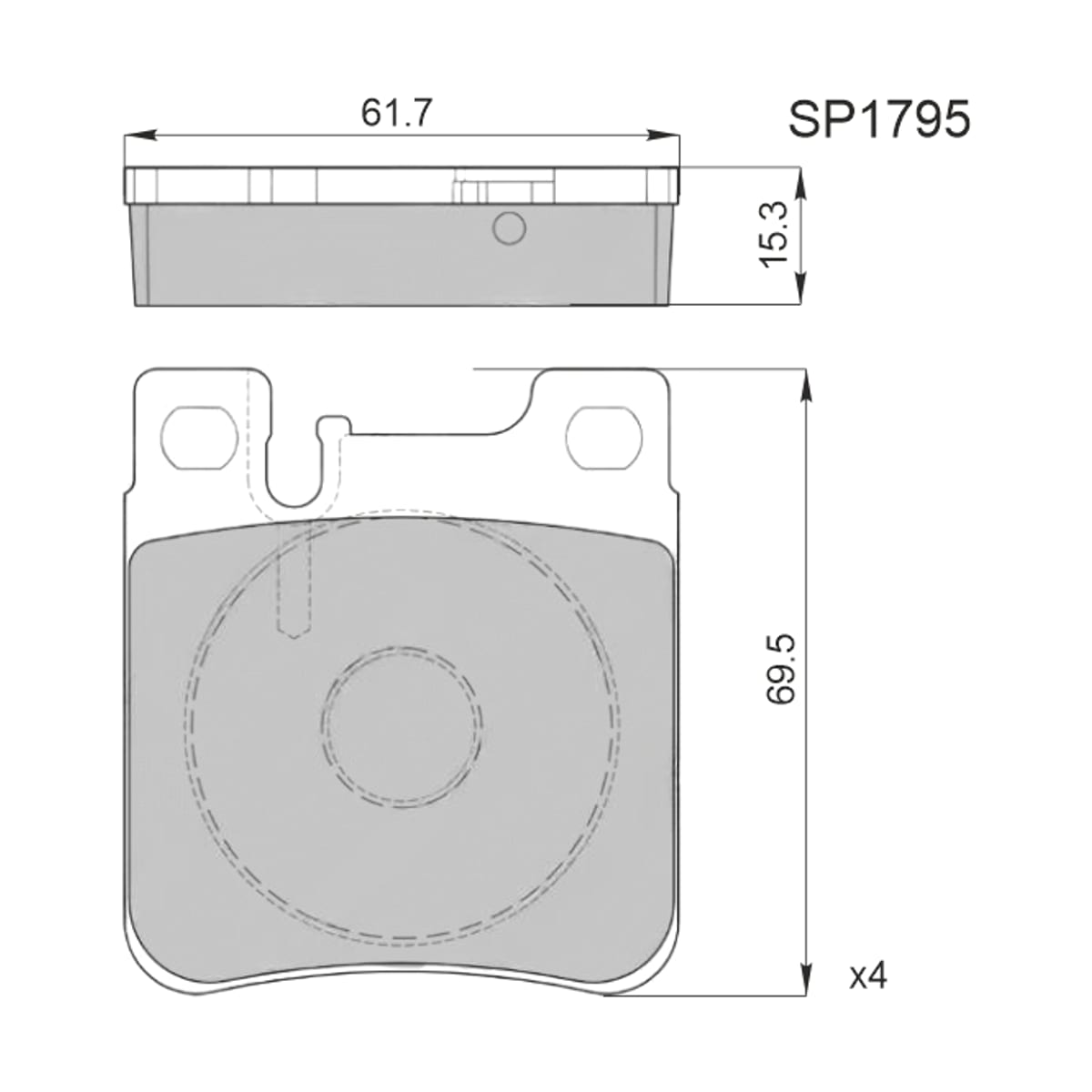 HI-Q/SANGSIN BRAKE Колодки тормозные (Сзади) Mercedes-Benz C-Class 93-08 / E-Class 84-03