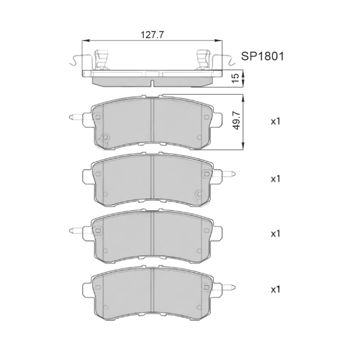 HI-Q/SANGSIN BRAKE Колодки тормозные (Сзади) Nissan Patrol 10-24 / Infiniti QX56 10-13
