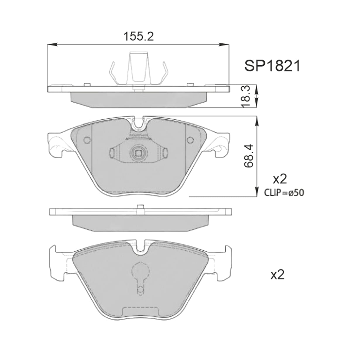 HI-Q/SANGSIN BRAKE Колодки тормозные (Спереди) BMW 5-Series 09-17 / 6-Series 11-18