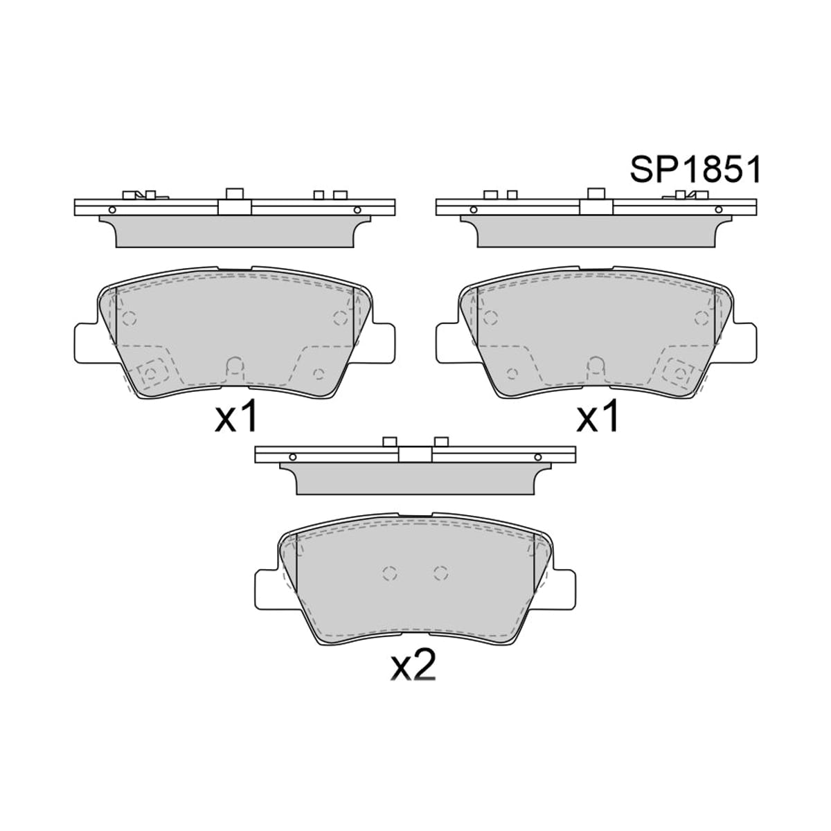 HI-Q/SANGSIN BRAKE Колодки тормозные (Сзади) Hyundai Creta 15-22 / Elantra 06-20