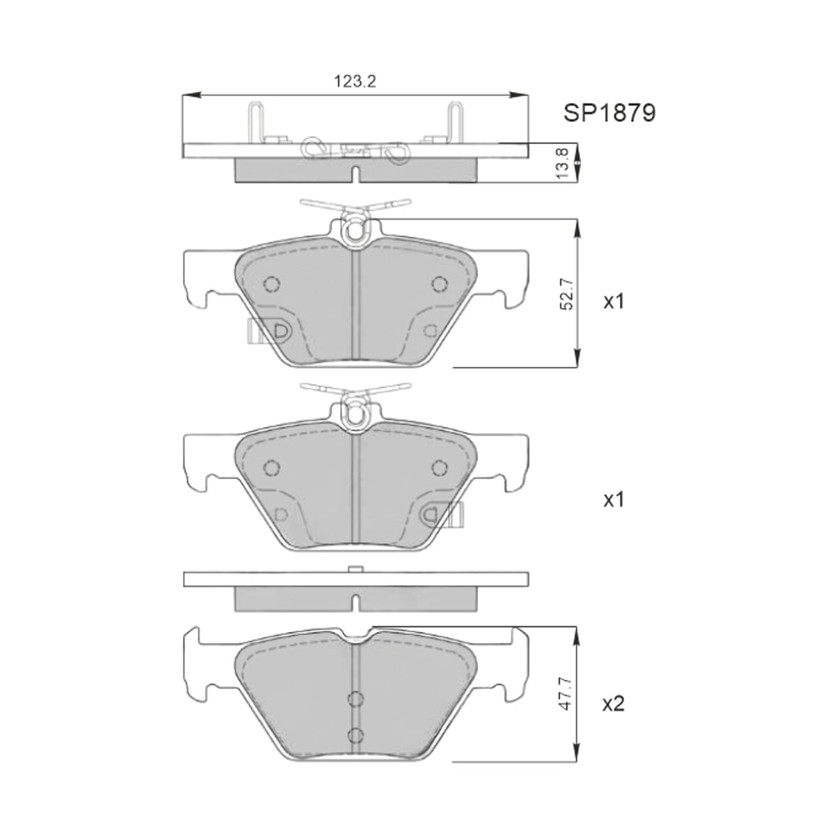 HI-Q/SANGSIN BRAKE Колодки тормозные (Сзади) Subaru Forester 18-21 / Impreza 16-22