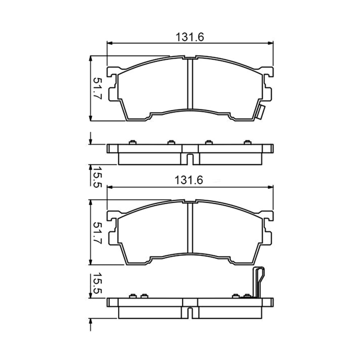 HI-Q/SANGSIN BRAKE Колодки тормозные (Спереди) Mazda 323 98-03 / 626 92-97