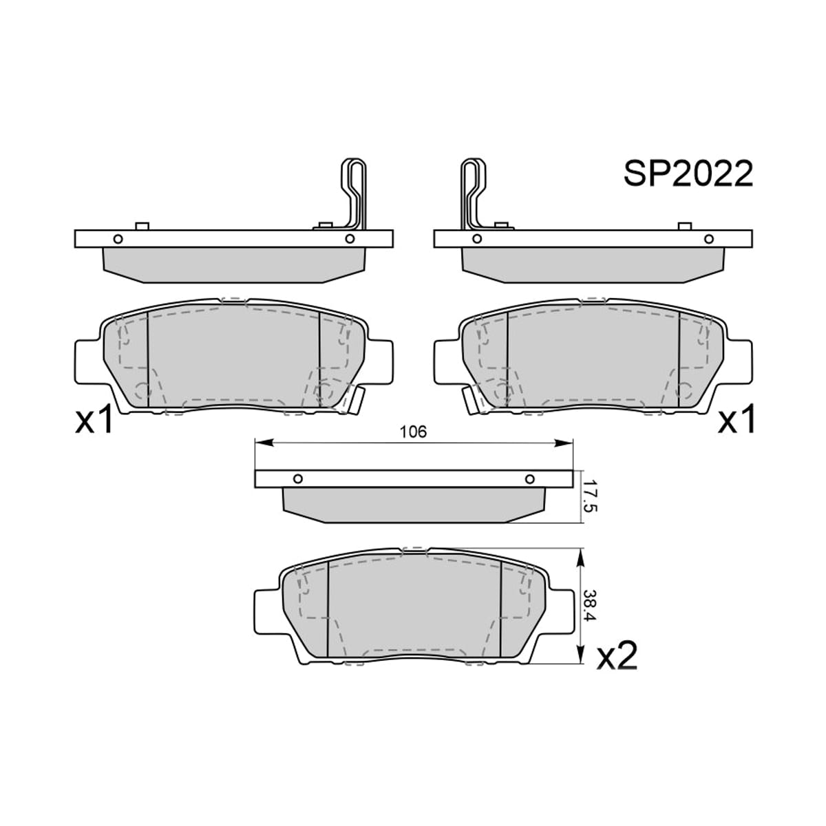 HI-Q/SANGSIN BRAKE Колодки тормозные (Сзади) Toyota Crown 95-01 / Mark II 92-96